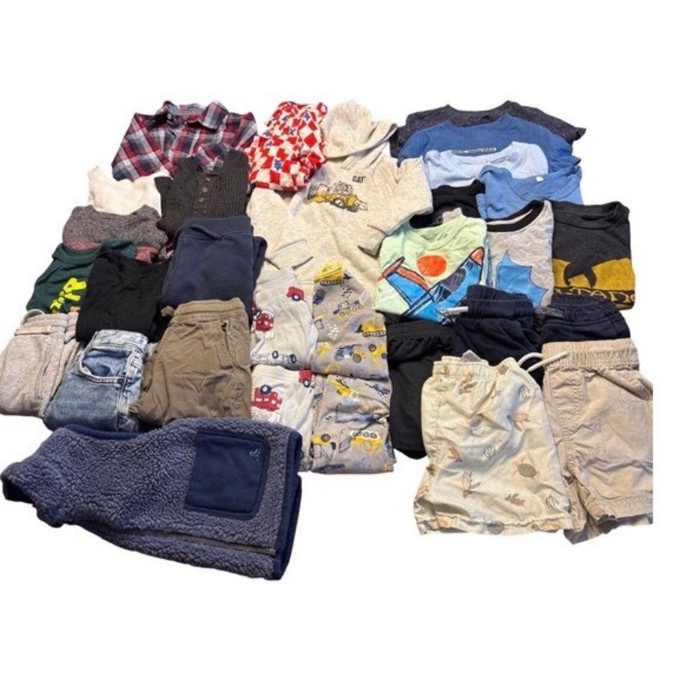 Boys Clothing Bundle - 2T -  Shirts Pants Shorts Fleece Vest Pjs Bundle 30 pcs
